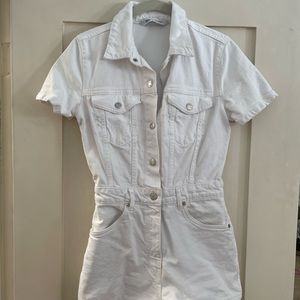 Zara White denim romper